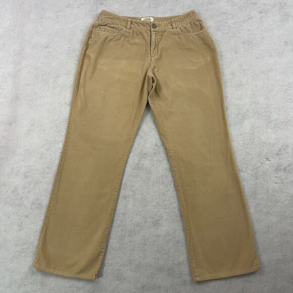 Talbots Corduroy Pants Womens 8 Tan Mid Rise Stretch Pockets Cotton - Picture 3 of 12